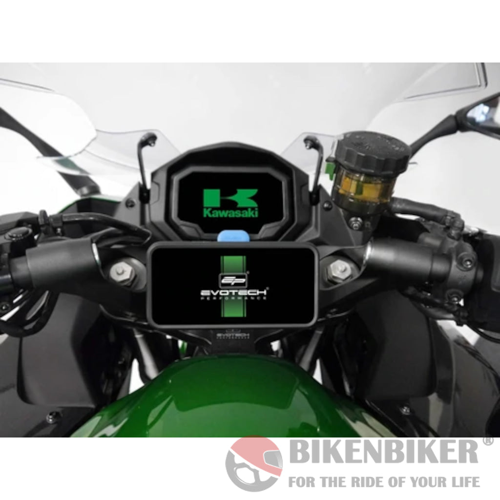 Quad Lock Compatible Handlebar Clamp Sat Nav Mount - Kawasaki Ninja 1000Sx (2020 + ) Evotech