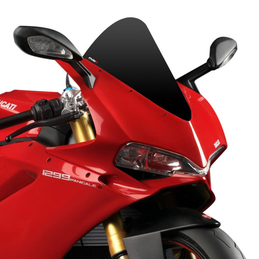 R Racer Screen For Ducati Panigale 959/1299 (2015-17) - Puig Black Windscreen