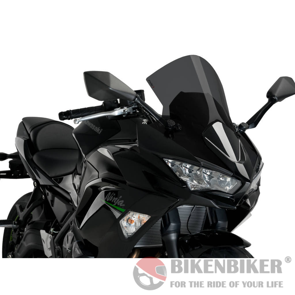 R-Racer Screen For Ninja 650 (2017+) - Puig Dark Smoke Windscreen