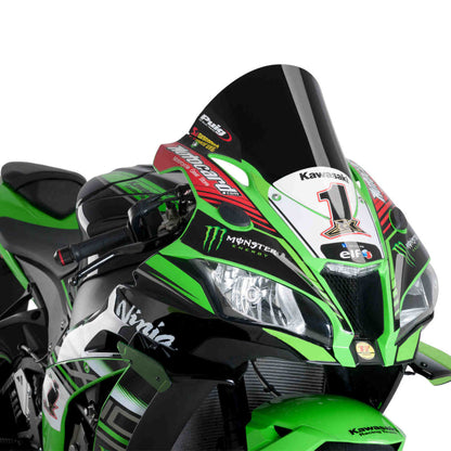 R-Racer Windscreen For Kawasaki Ninja Zx-10R - Puig Black Windscreen