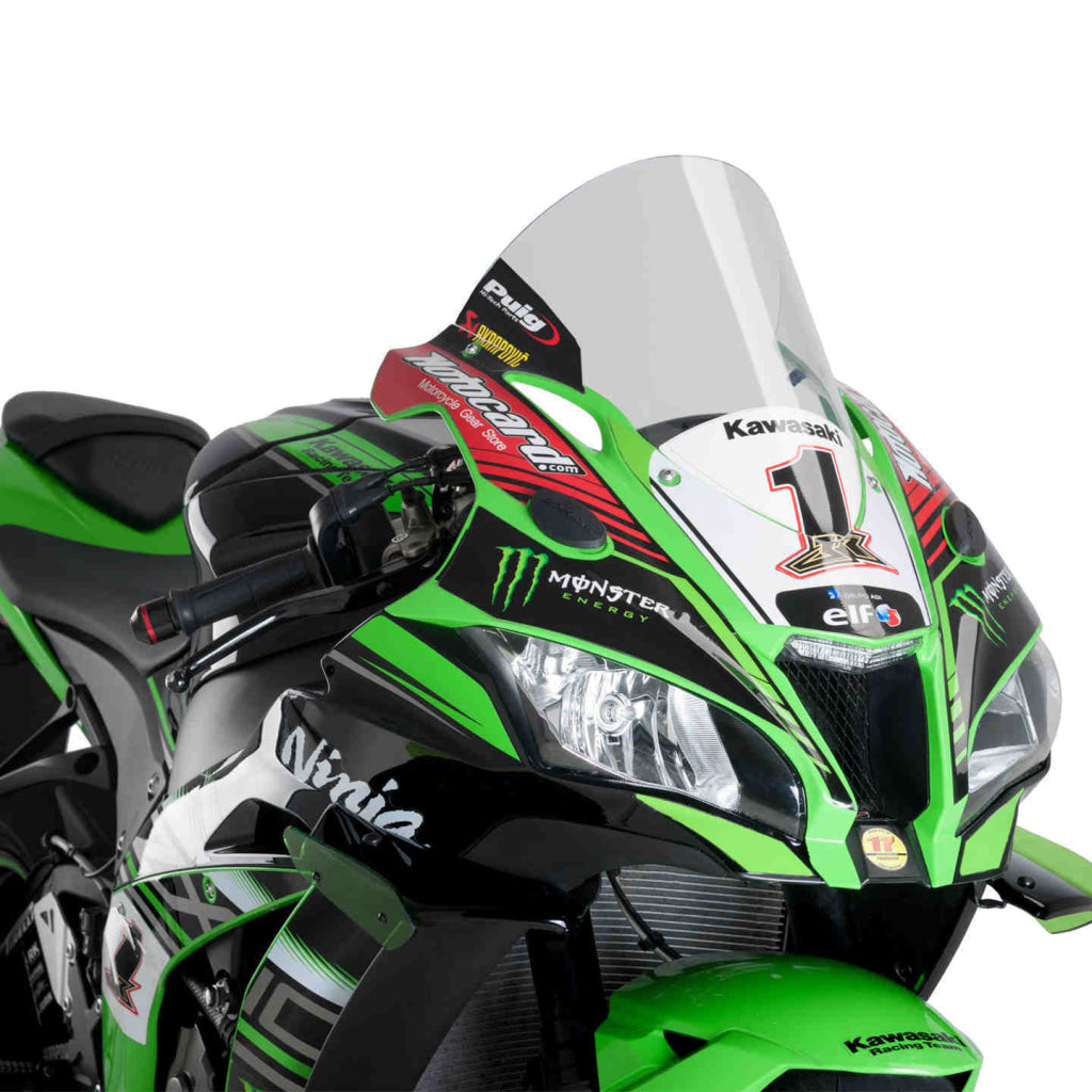 R-Racer Windscreen For Kawasaki Ninja Zx-10R - Puig Clear Windscreen