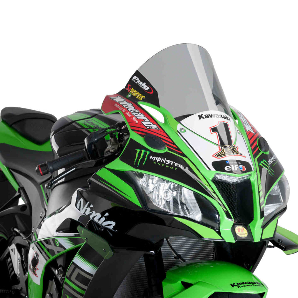 R-Racer Windscreen For Kawasaki Ninja Zx-10R - Puig Smoke Windscreen