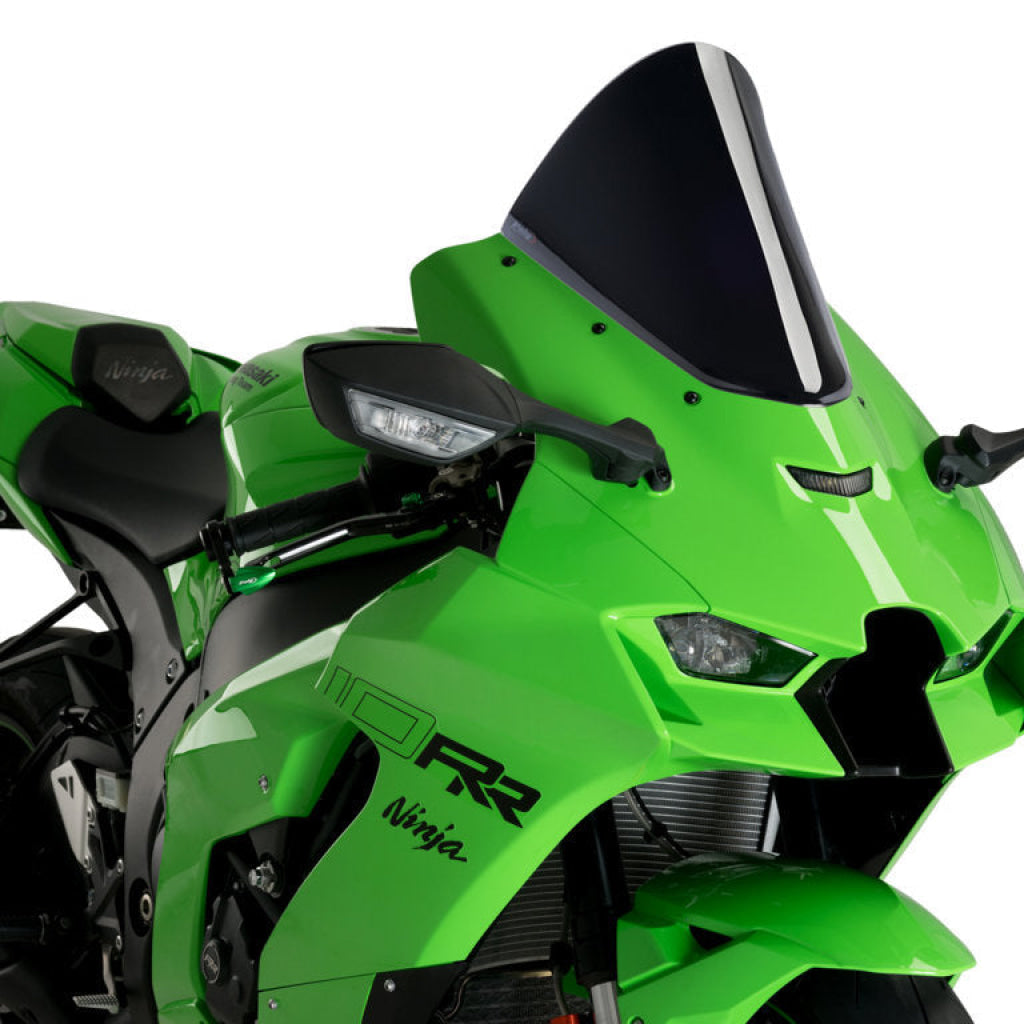R Racing Screen For Kawasaki Zx10R 2022+ - Puig Black Windscreen