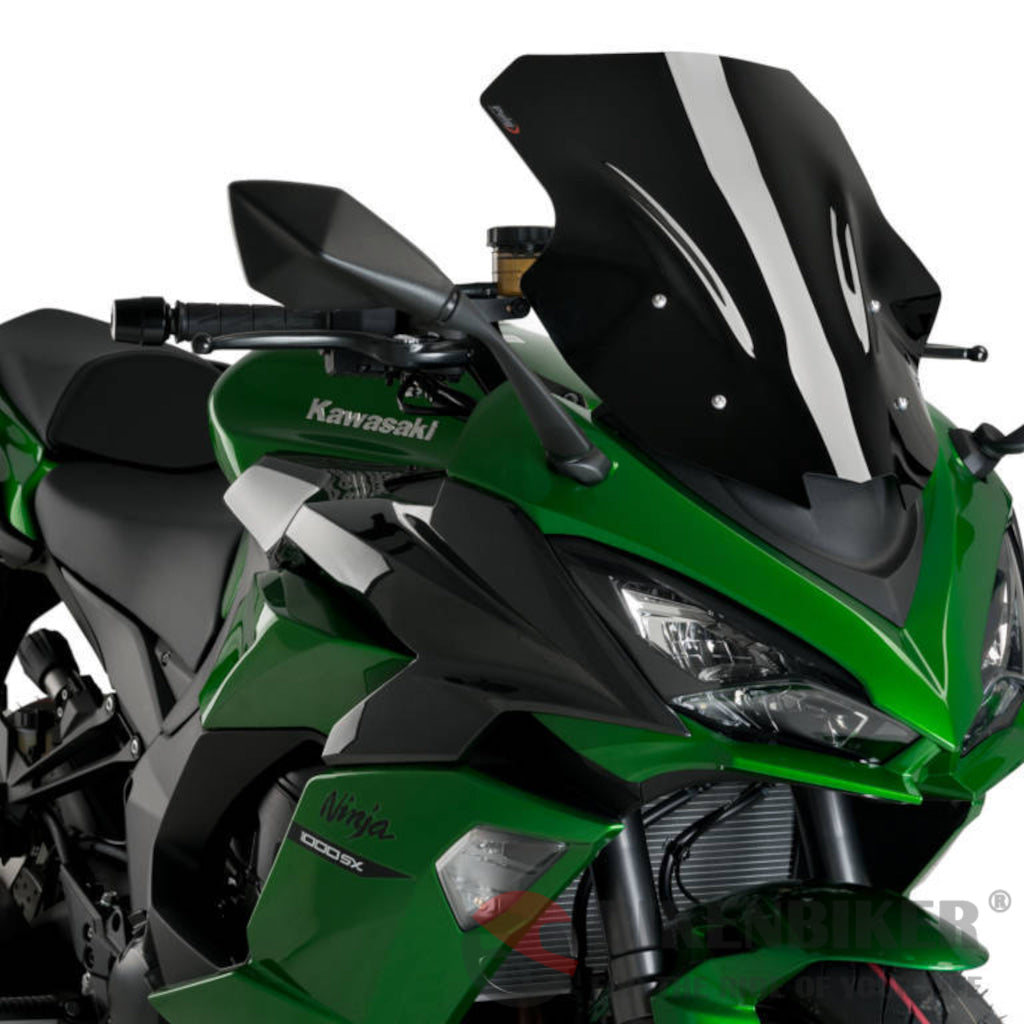 Racing Screen For Kawasaki Ninja 1000 Sx 2020-Puig Black Windscreen