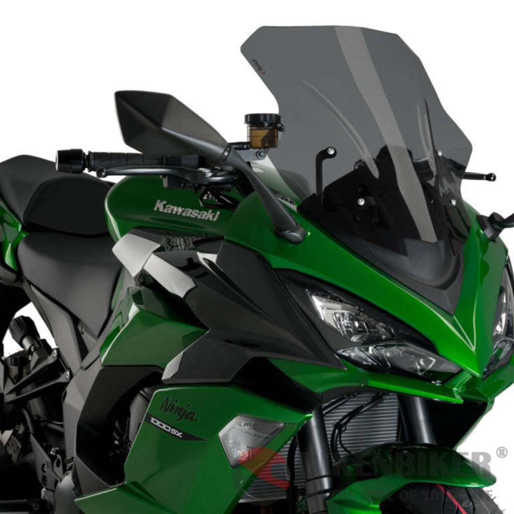 Racing Screen For Kawasaki Ninja 1000 Sx 2020-Puig Dark Smoke Windscreen