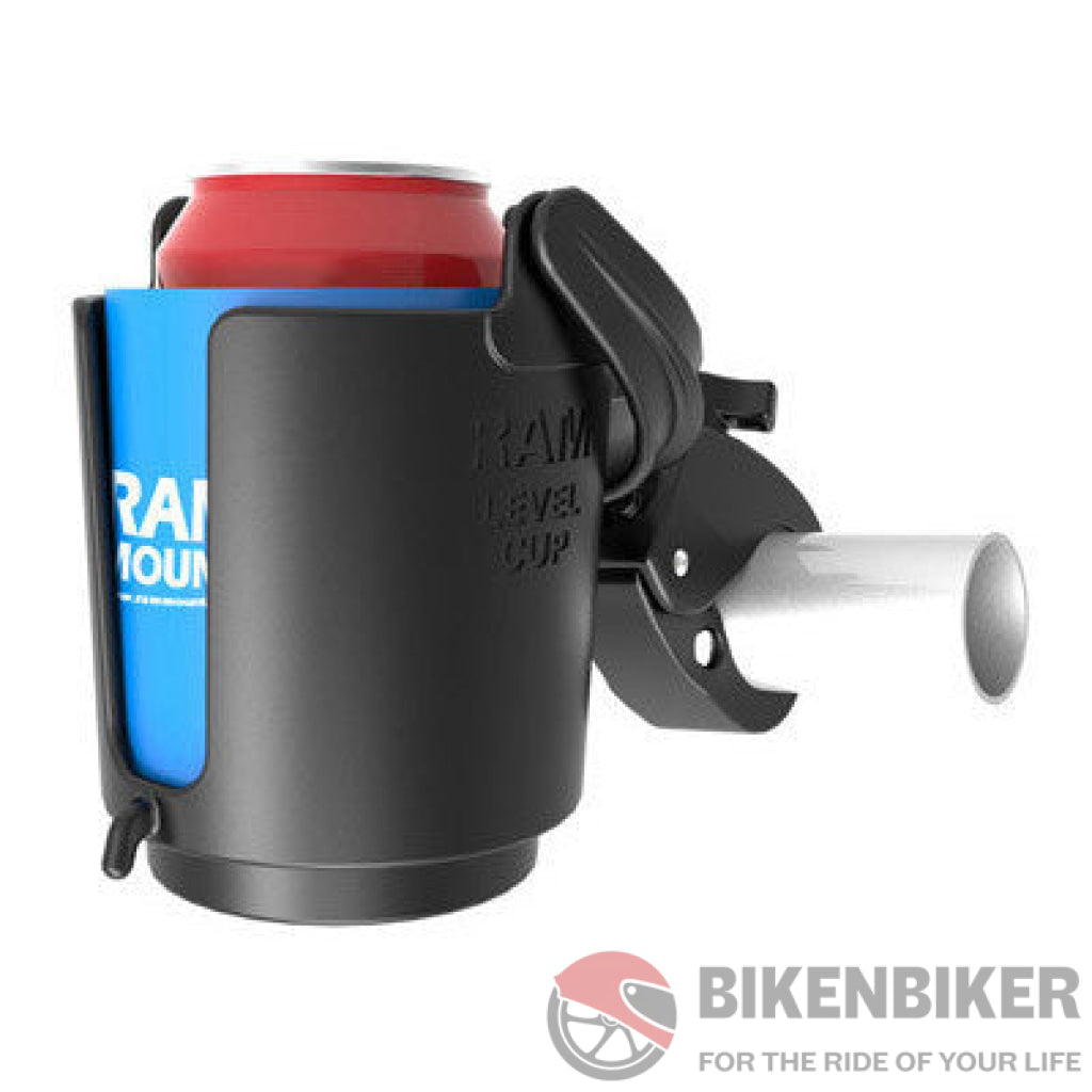RAM Self-Leveling Cup Holder with Tough-Claw™ Mount - Bike 'N' Biker