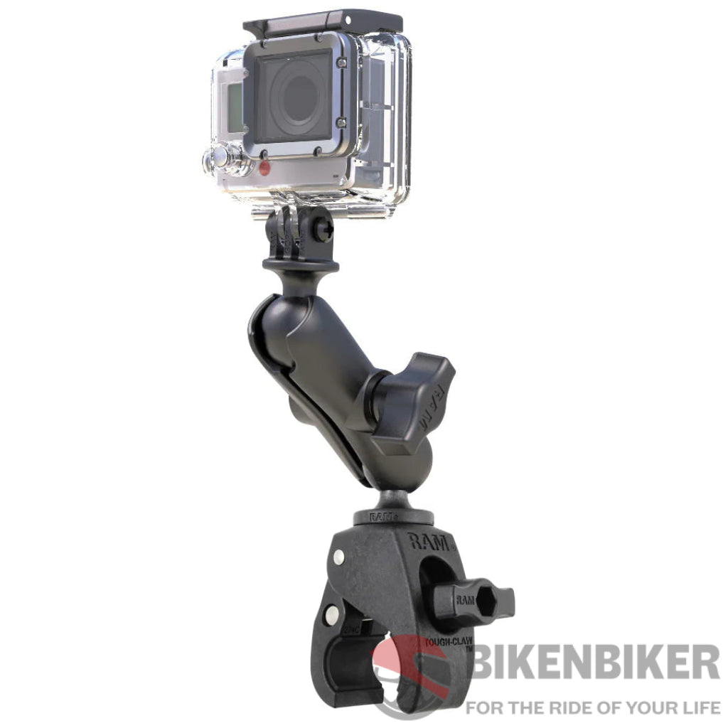 Ram Mounts Tough-Claw Double Ball Mount With Universal Action Camera Adapter Ram Accessory