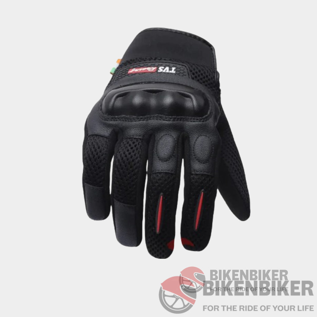 Riding Gloves Black - Tvs Racing