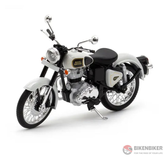 Royal Enfield Classic 350 1:12 Scale Model White - Maisto Collectibles