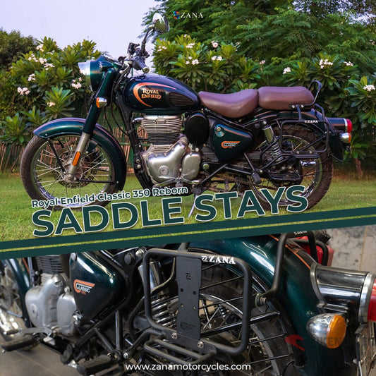 Saddlestays W/ Exhaust Shield & Jerrycan Mounting For Classic 350 Reborn - Zana Saddle Stay