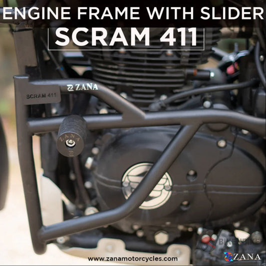Scram 411 Engine Frame With Slider Black Zi-8232 Sliders