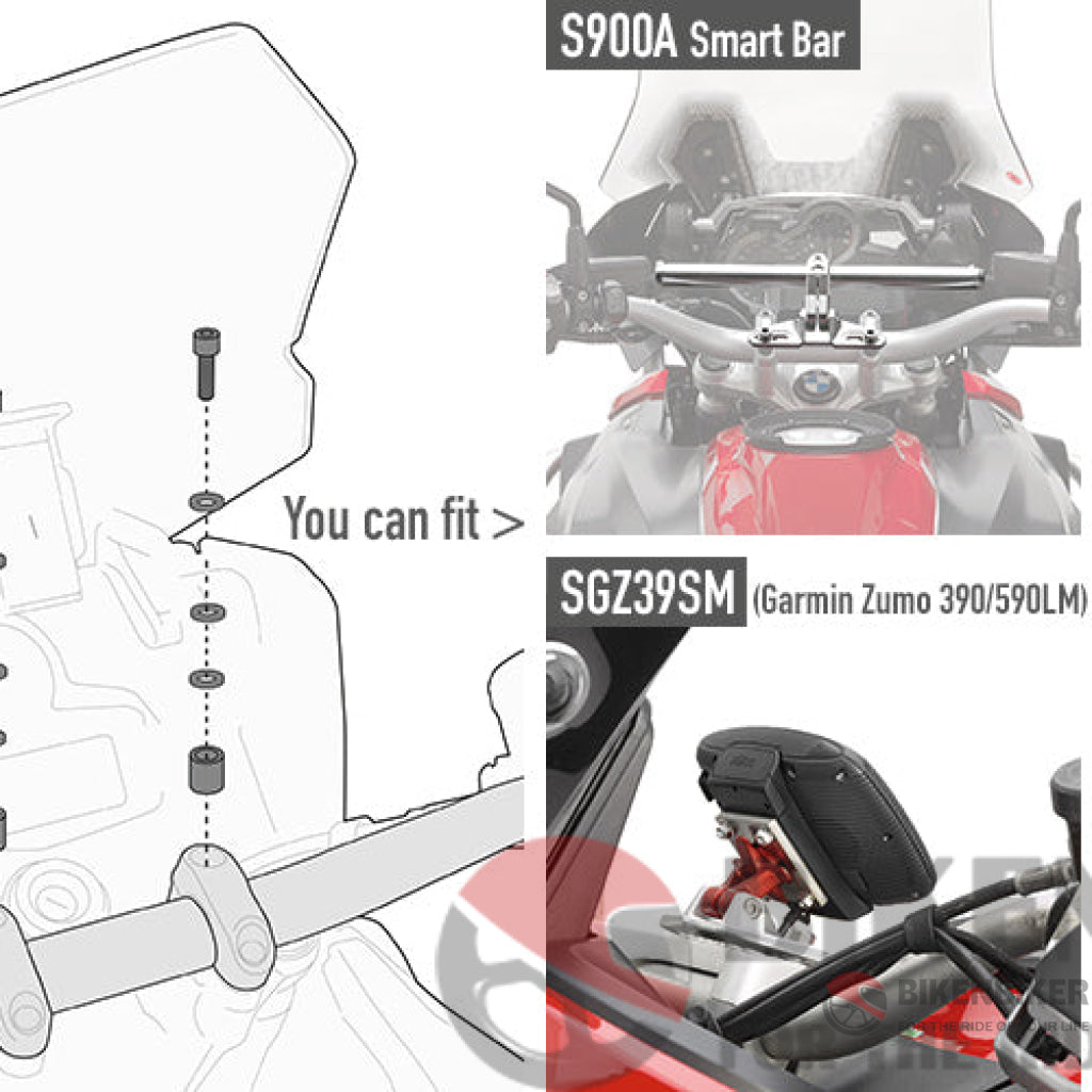 Specific Kit To Mount The S900A Smart Bar Or S901A Mount - Givi Miscellaneous(Bike Specific)