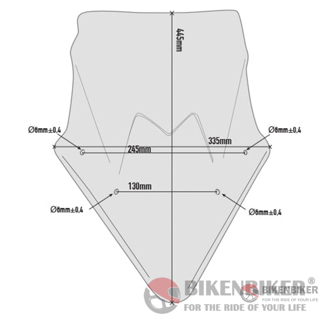 Specific Screen Smoked For Kawasaki Ninja 650 (2017-19) - Givi Windscreen