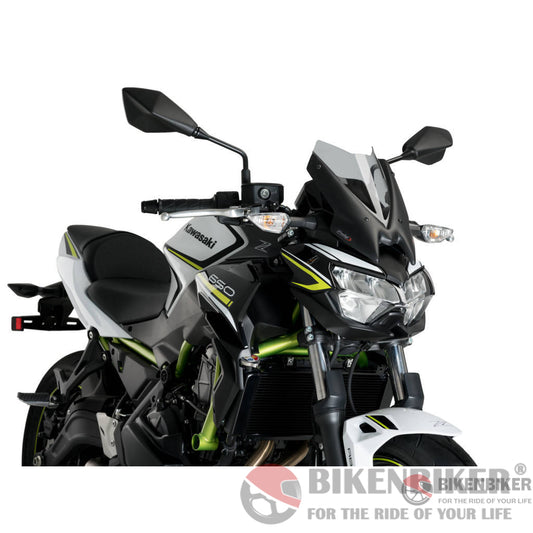 Sport Screen For Kawasaki Z650 (2020+) - Puig Smoked Windscreen