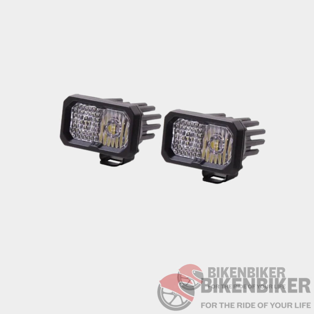 Stage Series 2’ White Sport Backlit Led Pod (Pair) - Diode Dynamics Aux Lights