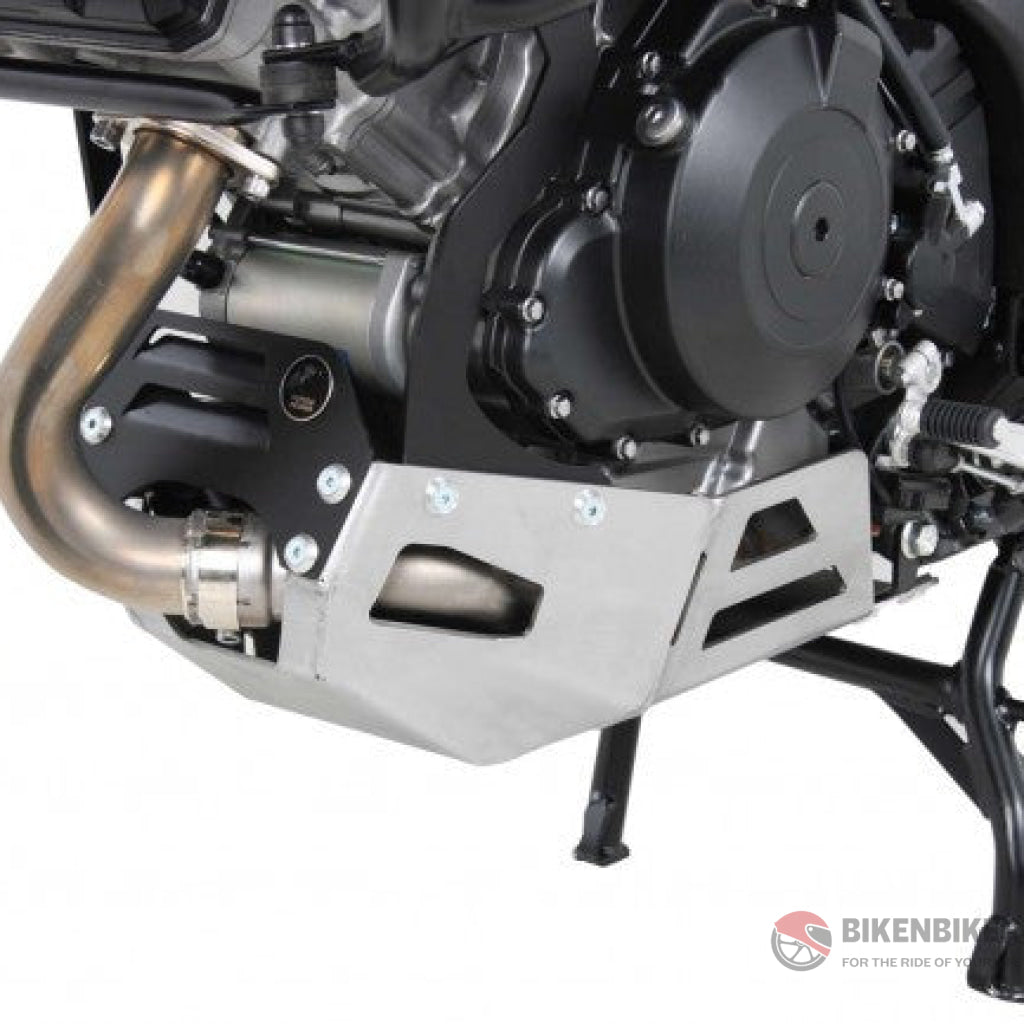 Suzuki V-Strom 1000 ABS Engine protection plate silver Hepco Becker - Bike 'N' Biker