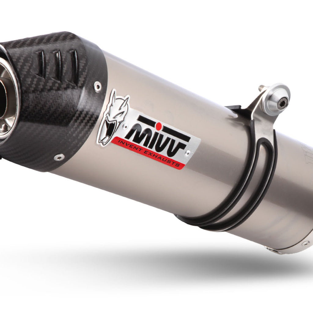 Titanium Oval Exhaust For Honda Crf1000L Africa Twin - Mivv Slip On