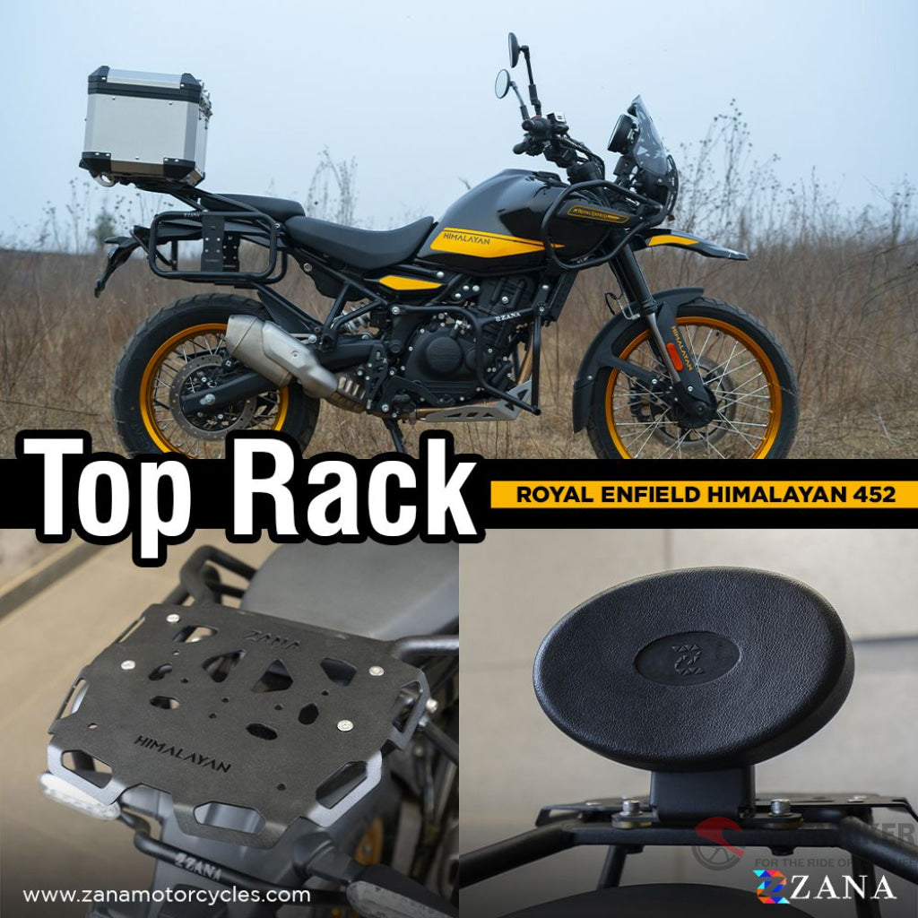 Top Rack With Plate Ms For Himalayan 452 Zi-8426 Mirror Extenders