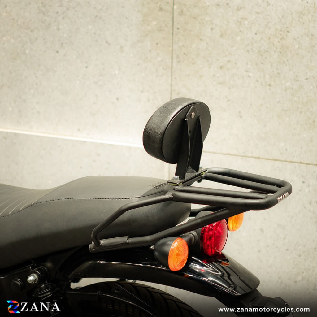 Top Rack Without Plate W-1 Compatible With Pillion Backrest For Royal Enfield Hunter 350 - Zana Bash