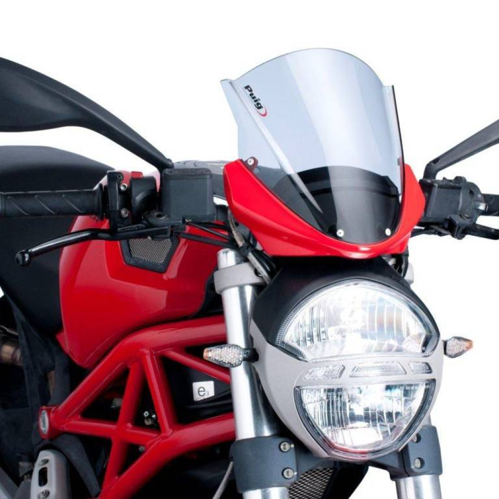 Touring Screen For Ducati Monster 797 (2011-15) - Puig Smoke Windscreen