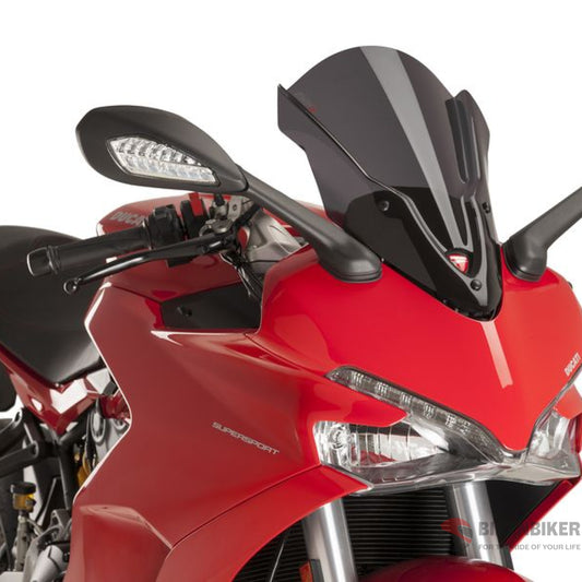 Touring Screen For Ducati Supersport (2017-18) - Puig Dark Smoke Windscreen