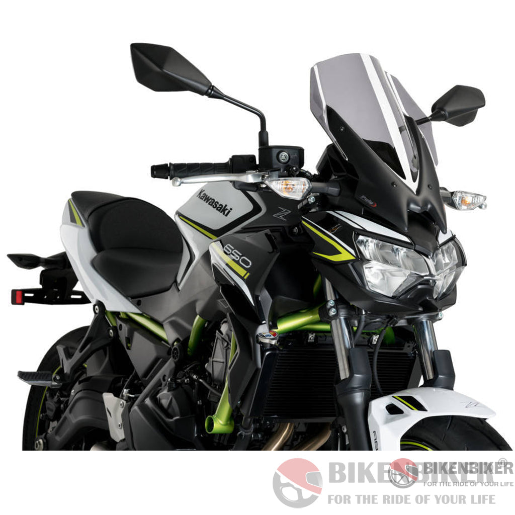 Touring Screen For Kawasaki Z650 (2020+) - Puig Smoked Windscreen