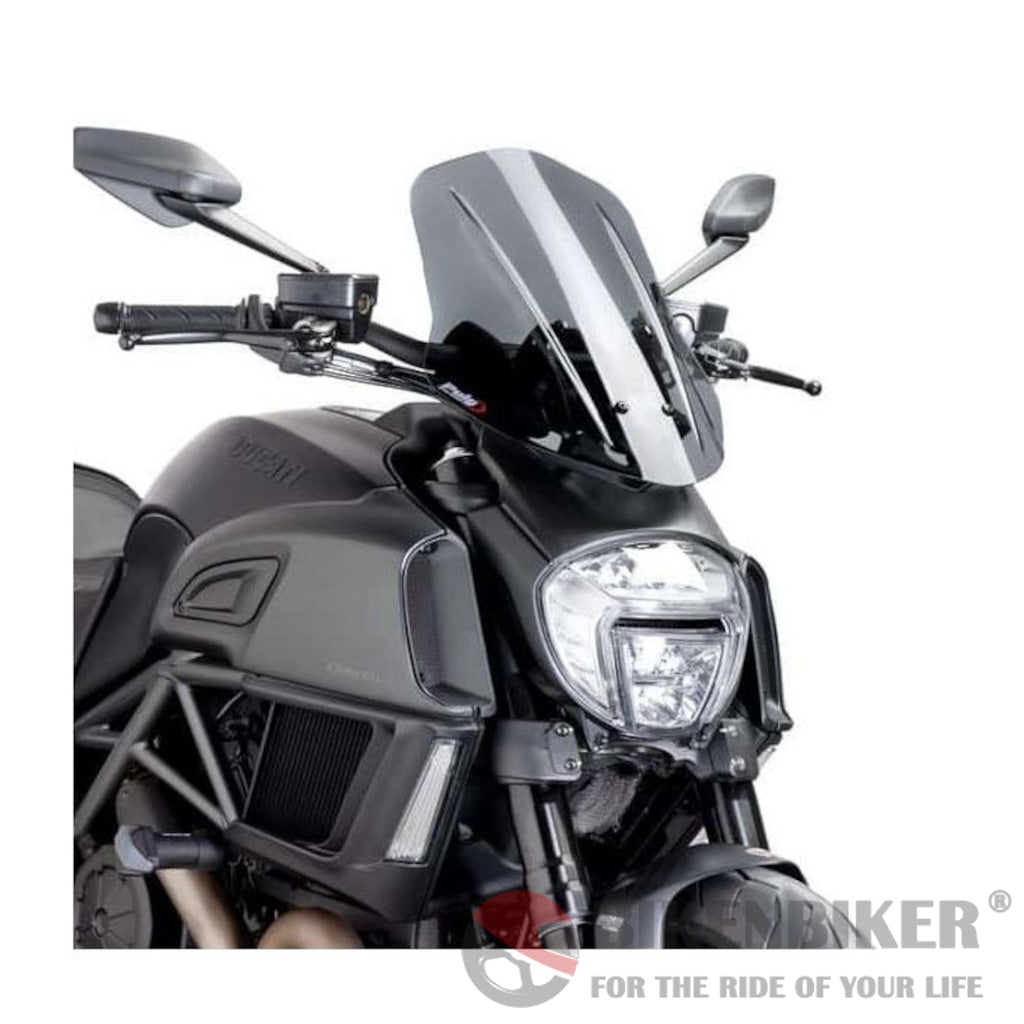 Touring Wind Deflector Ducati Diavel-Puig Dark Smoke Windscreen