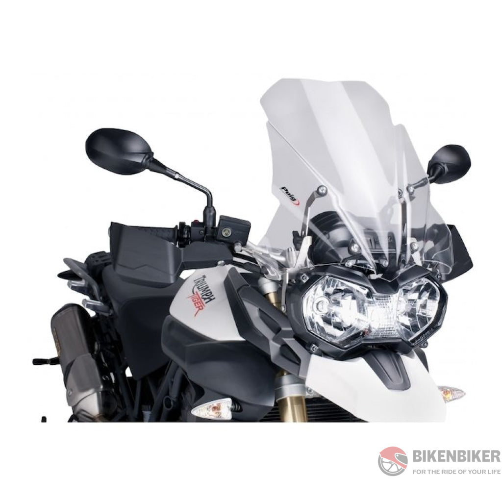 Touring Windscreen For Triumph Tiger 800 / Xc Xca Xcx Xr Xrt Xrx (2011-17) - Puig Clear Windscreen