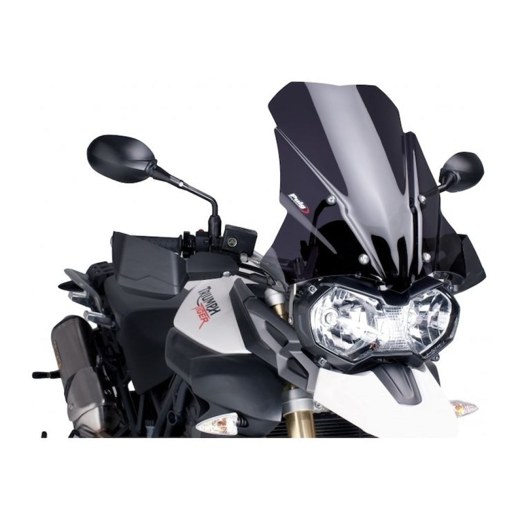 Touring Windscreen For Triumph Tiger 800 / Xc Xca Xcx Xr Xrt Xrx (2011-17) - Puig Dark Smoke