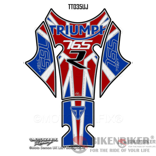 Triumph 765R Street Triple 2017 18 19 Motorcycle Tank Pad Protector Motografix 3D Gel Tt035Uj -