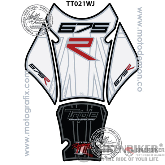 Triumph Daytona/Street Triple 675 2012 2013 Motorcycle Tank Protector Motografix 3D Gel Tt021Wj -