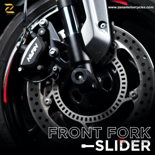 Triumph Trident 660 Protection - Zpro Front Fork Sliders Zana Front Fork Bobbins