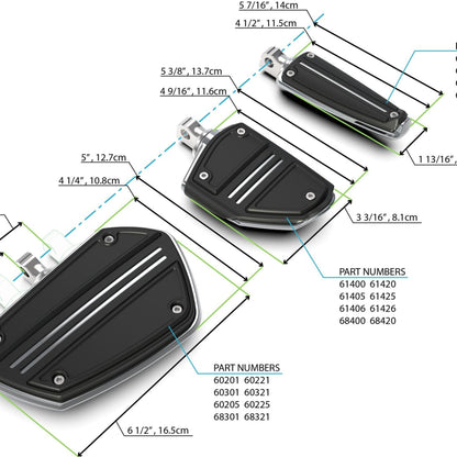 Twin Rail Floorboards - Honda Goldwing Ciro Goldstrike Accessories