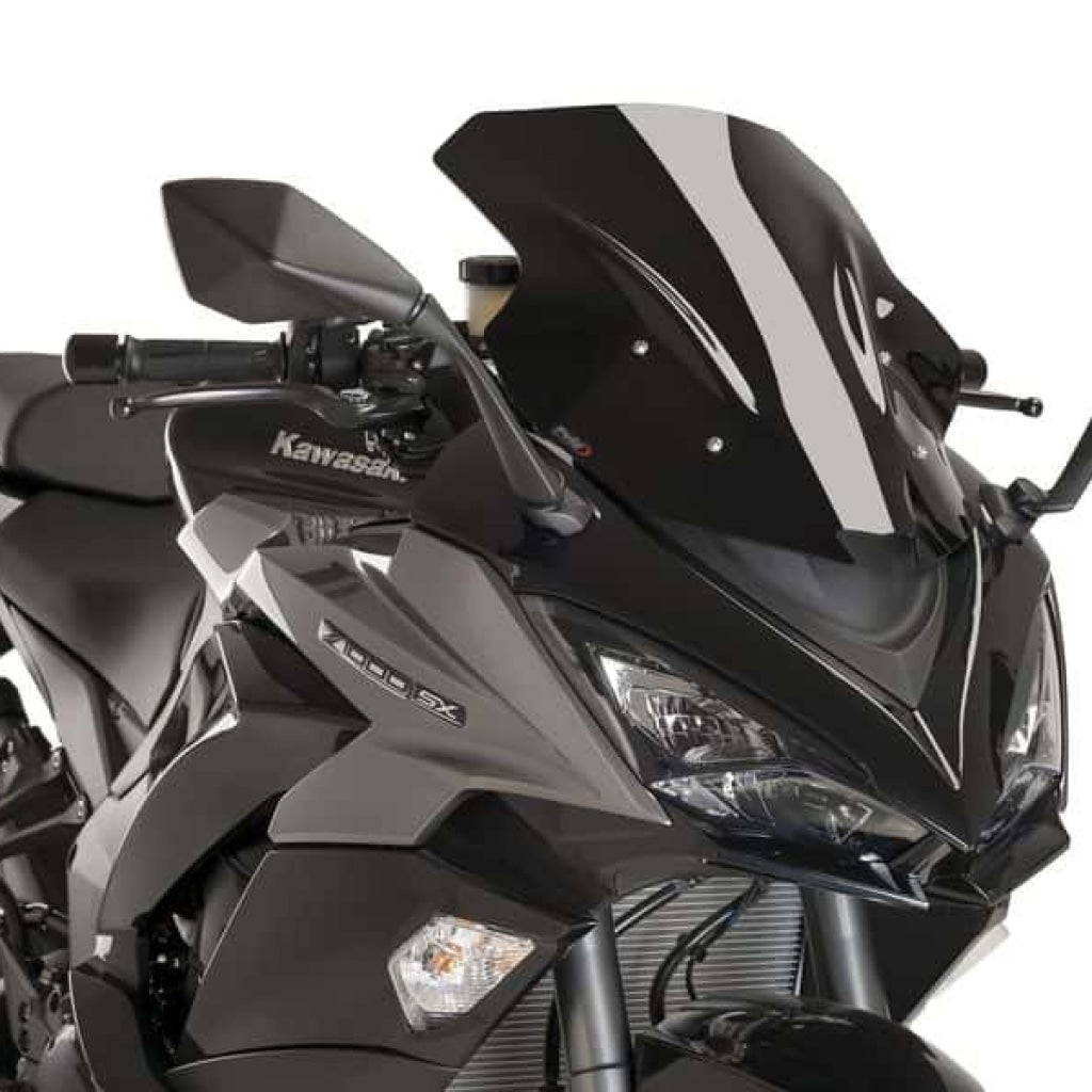 Windscreen For Kawasaki Ninja Z1000Sx - Puig Black Windscreen