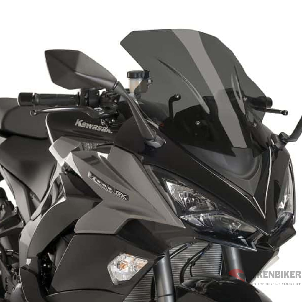 Windscreen For Kawasaki Ninja Z1000Sx - Puig Dark Smoke Windscreen