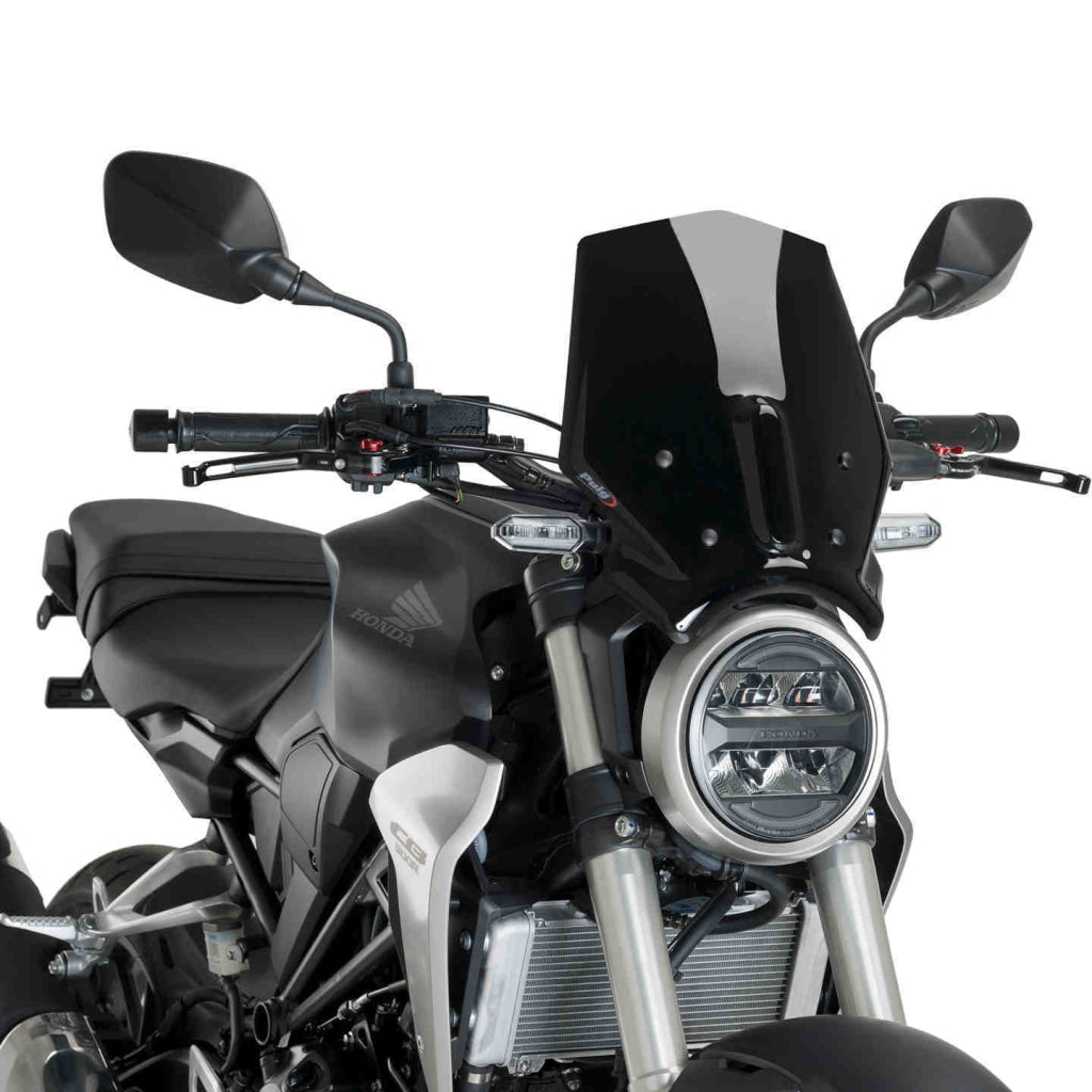Windshield Naked New Generation Sport - Honda Cb 300R Puig Black Windscreen