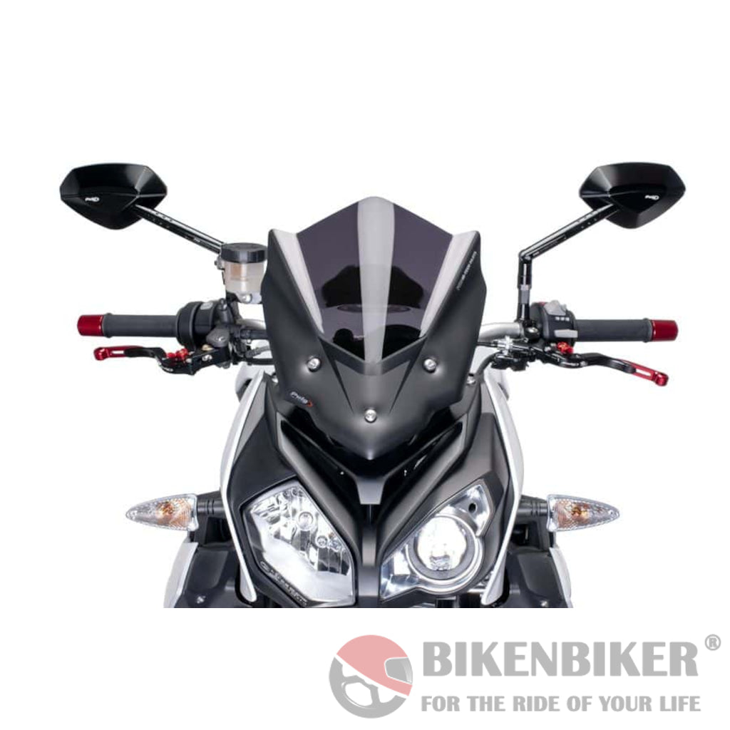 Windshield New Generation Sport For Bmw S1000R 2014-Puig Dark Smoke Wind Shield