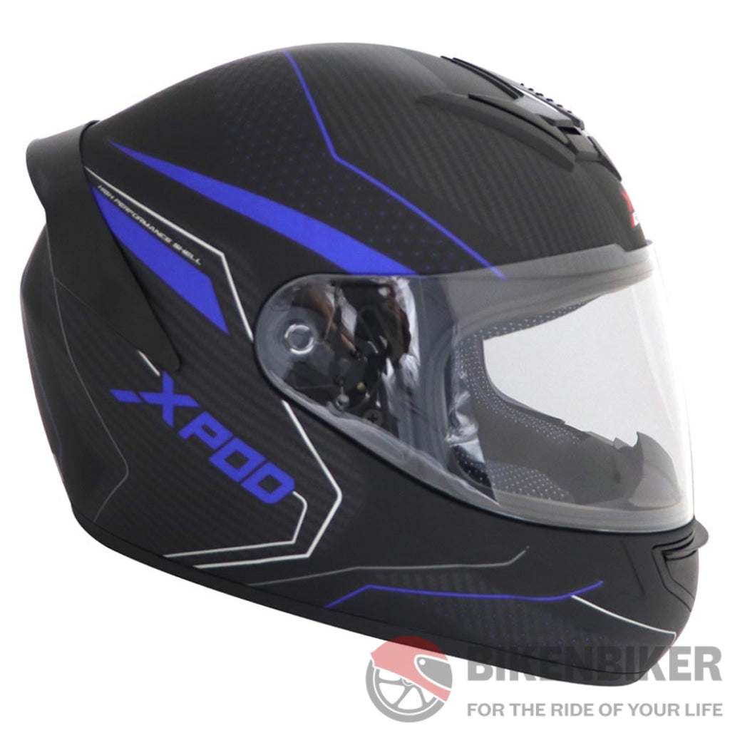 Tvs Xpod Blistering Black - Blue L Racing Helmet