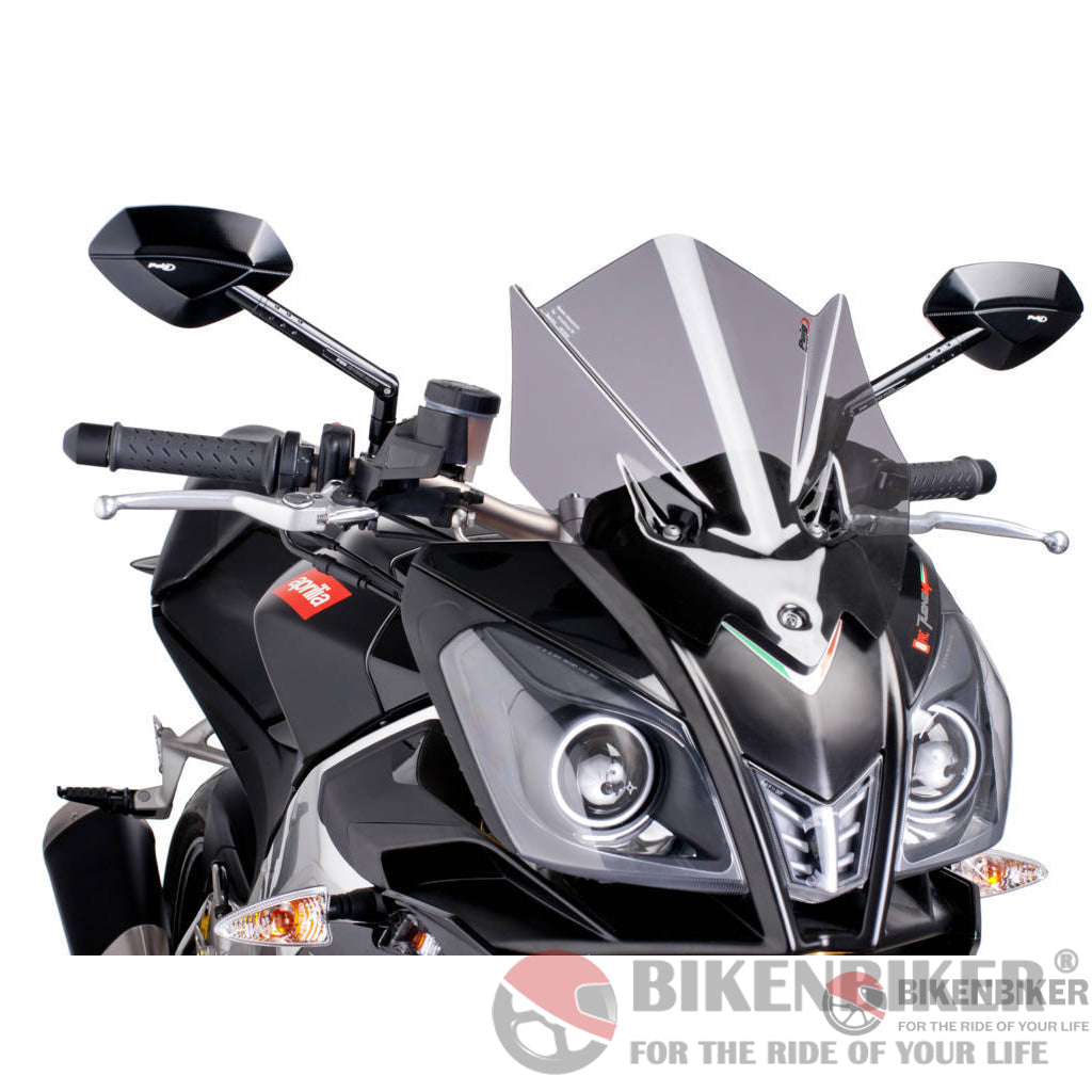 Z-Racing Screen For Aprillia Tuono V4R 2011-Puig Smoke Windscreen