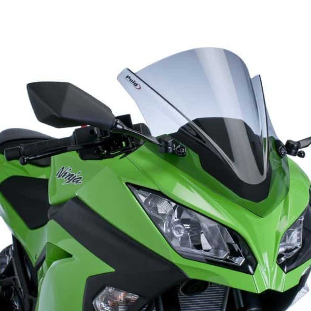 Z Racing Screen For Kawasaki Ninja 300 - Puig Smoke Windscreen